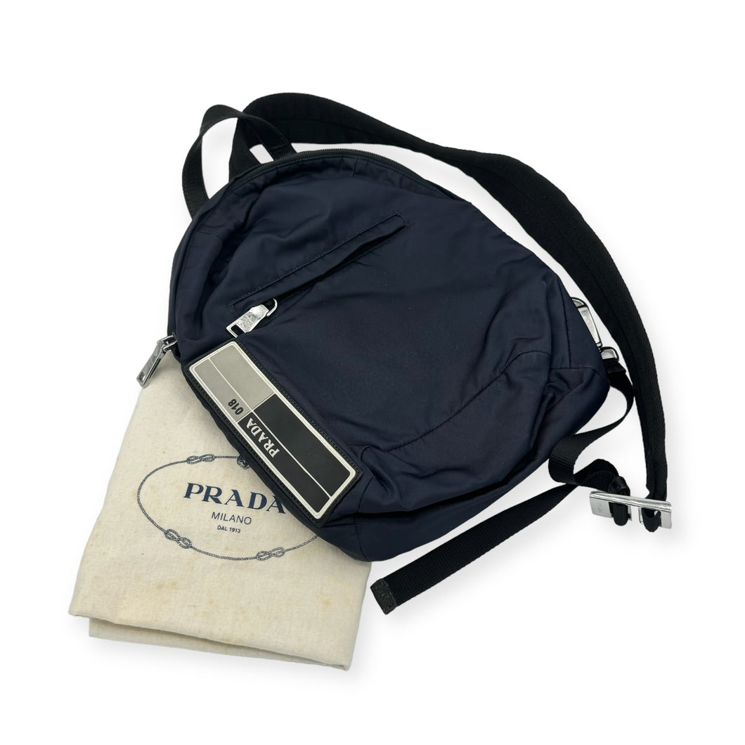Prada Navy Sling Backpack
