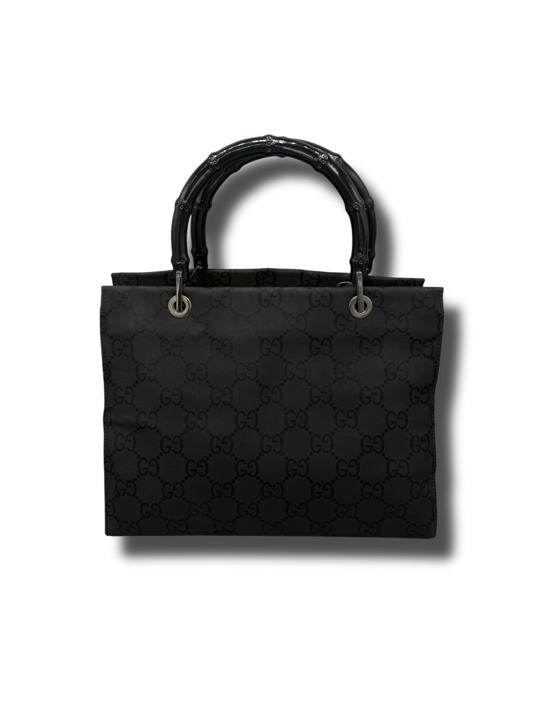 Gucci Bamboo Black Monogram Bag