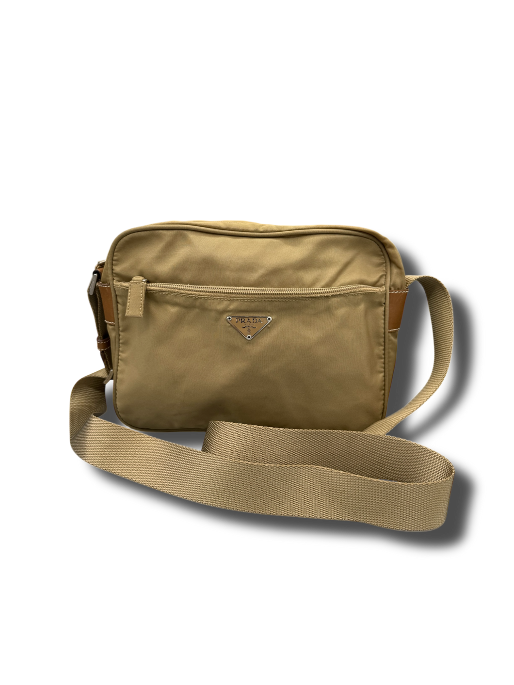 Prada Side Crossbody Bag Beige
