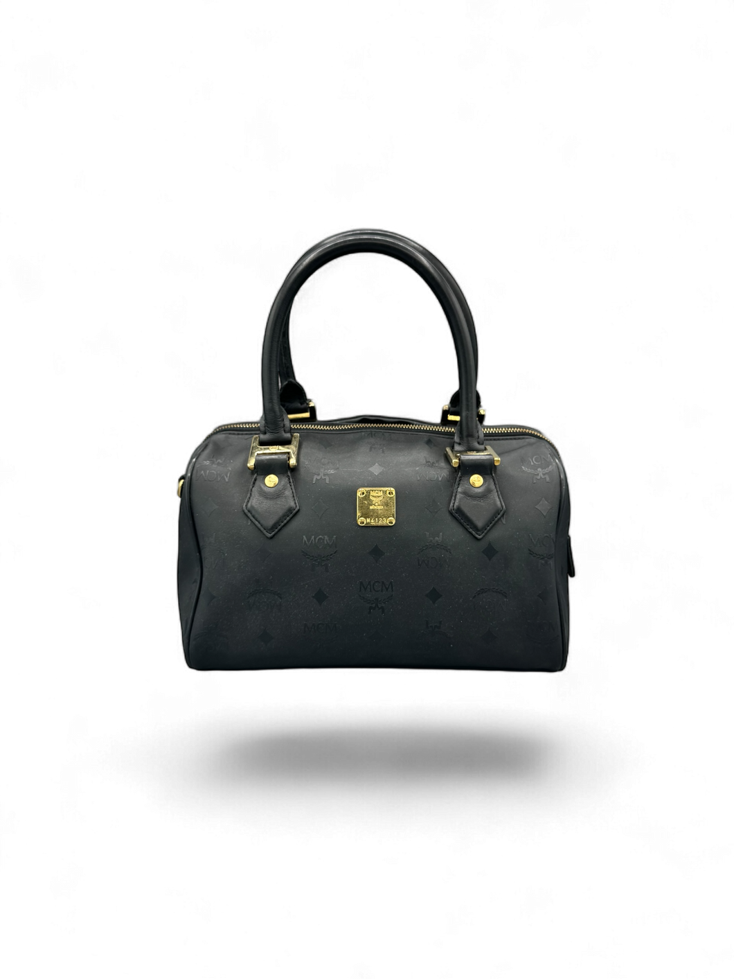 MCM Monogram Handbag Black