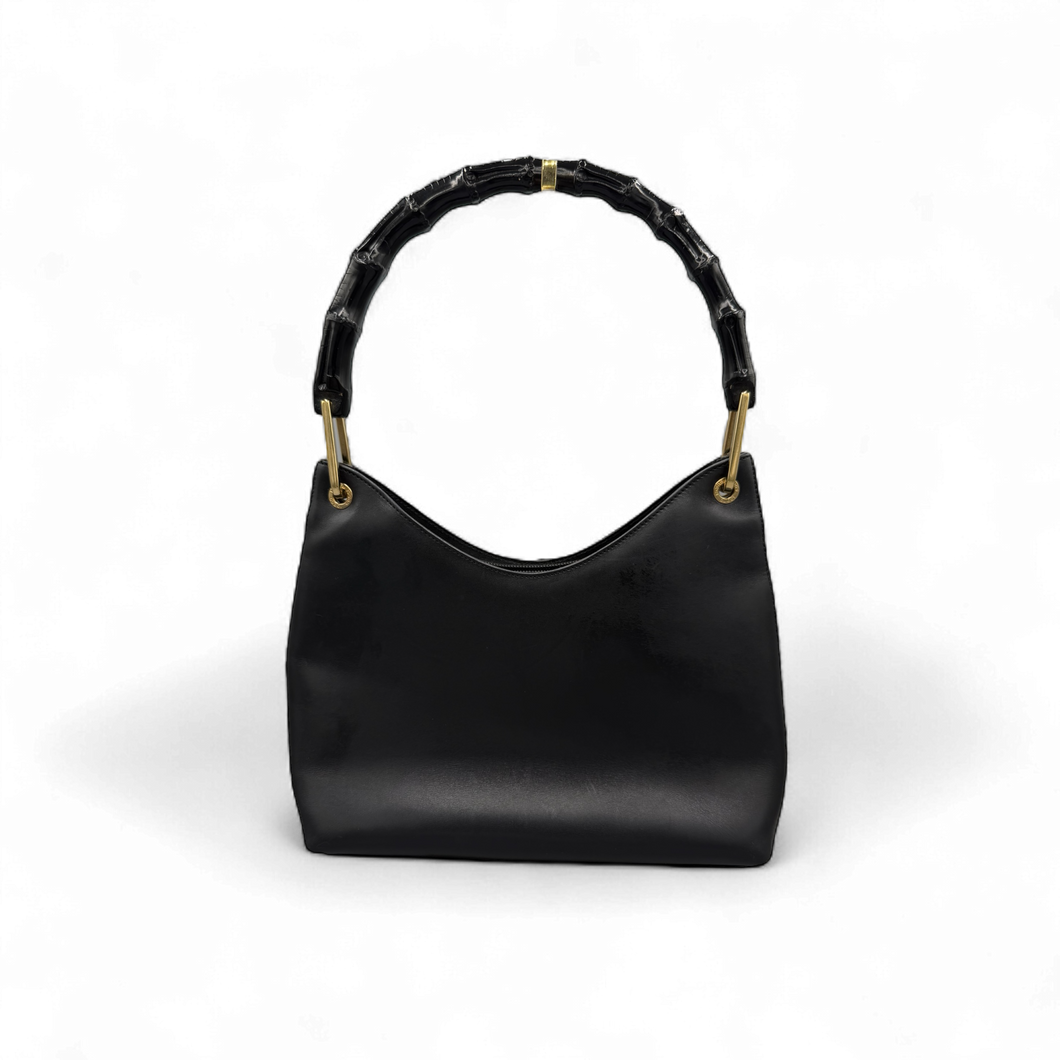 Gucci Hobo Bamboo Leather Black