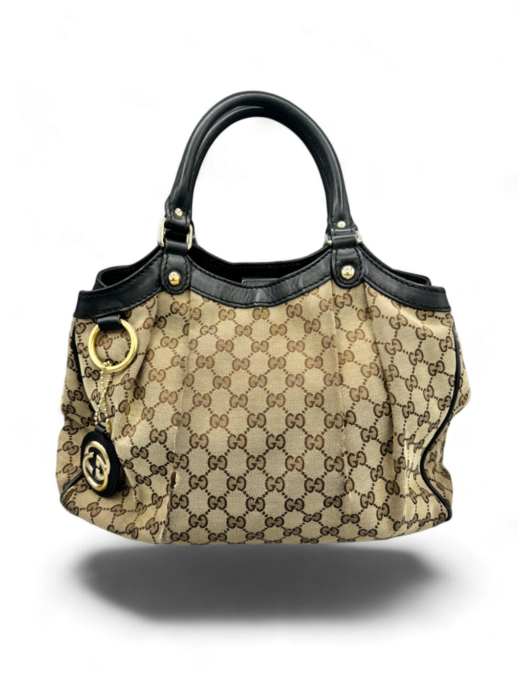 Gucci Monogram Handbag Beige www.hautecouturez